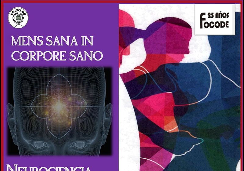 Cartel Conferencia y debate, Neurociencia Para El Bienestar, Mens Sana In Corpore Sano