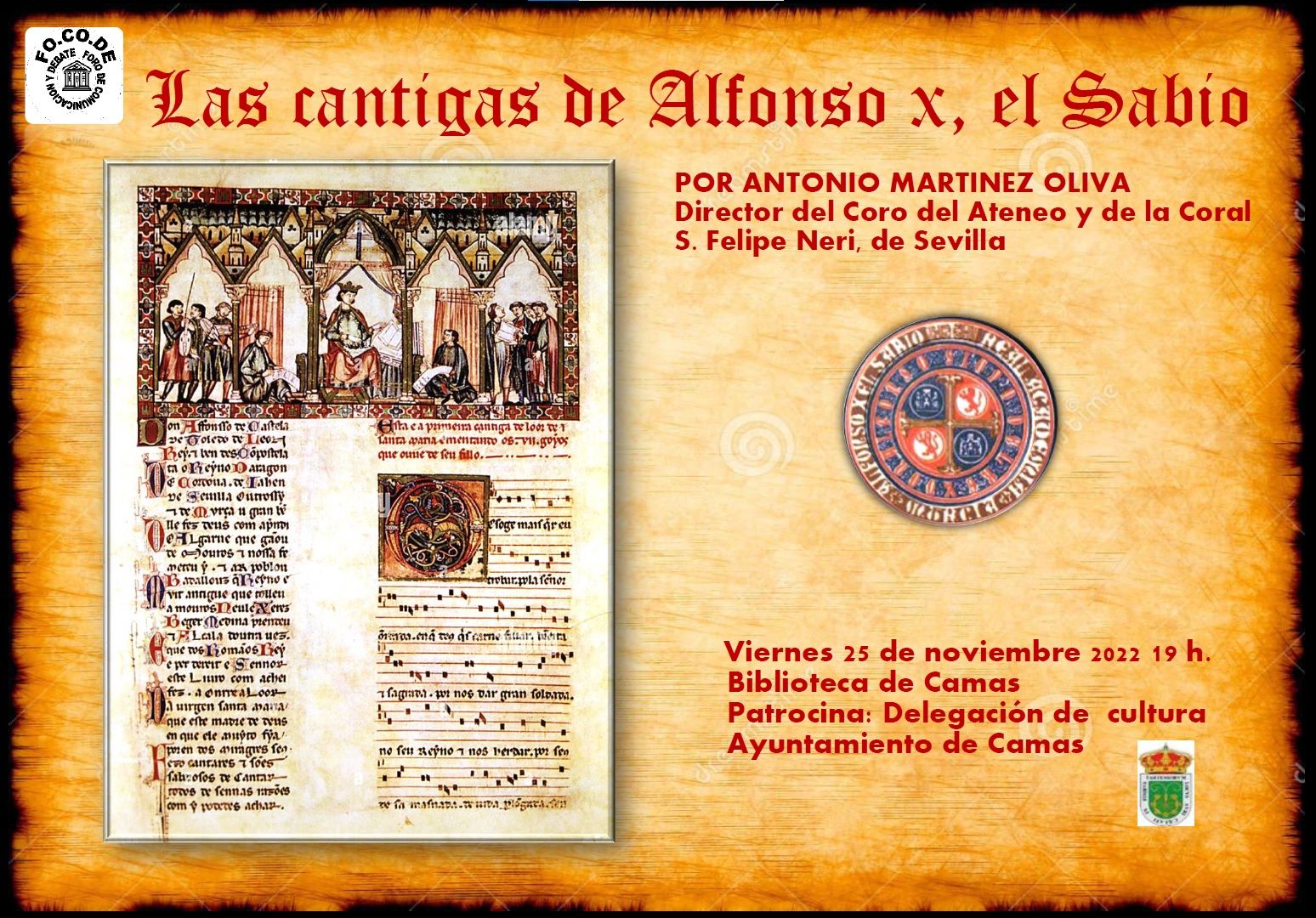 Cartel Cantigas de Alfonso X El Sabio 2022