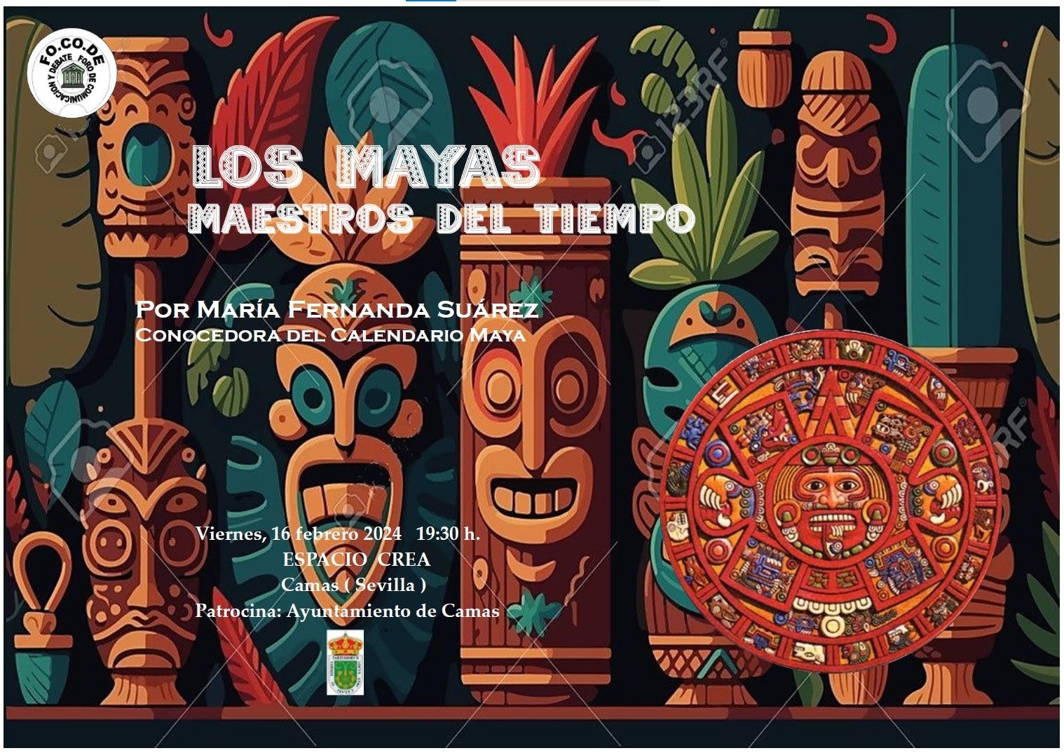 Cartel Los Mayas Maestros del Tiempo