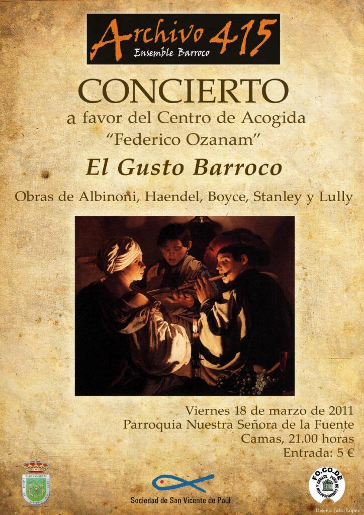 Cartel Concierto a favor del Centro de Acogida “Federico Ozanam”, Archivo 451. 18 marzo 2011