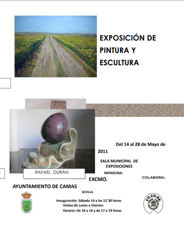 Cartel exposición “Sentimientos en el arte: escultura y pintura”.