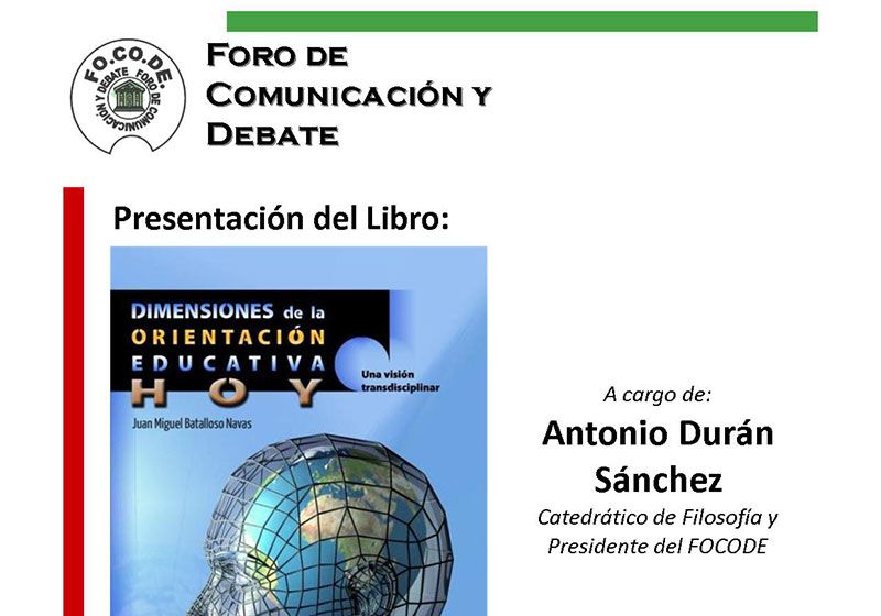 Presentación del libro “Dimensiones de la orientación educativa hoy” de Juan M. Batalloso