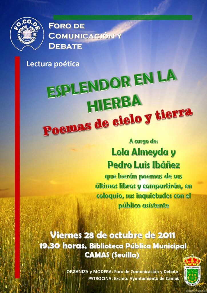 Lectura poética "Esplendor en la hierba. Poemas de cielo y tierra"