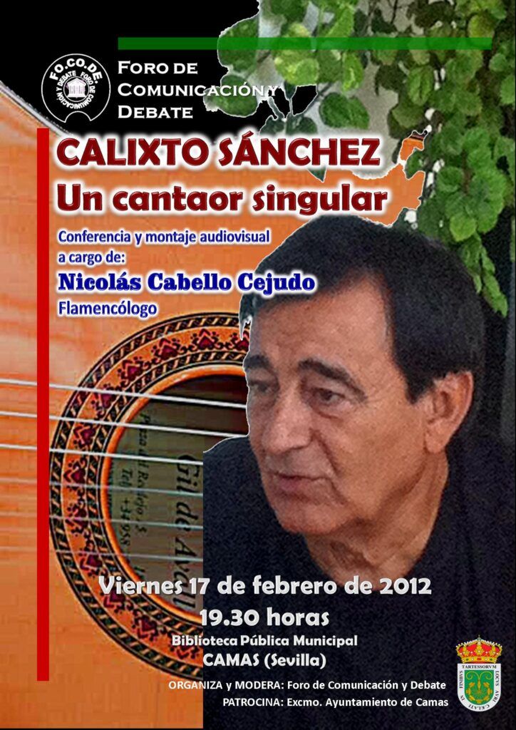 Conferencia con montaje audiovisual sobre Calixto Sánchez