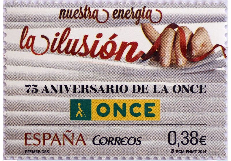 Sello 75 aniversario de la ONCE