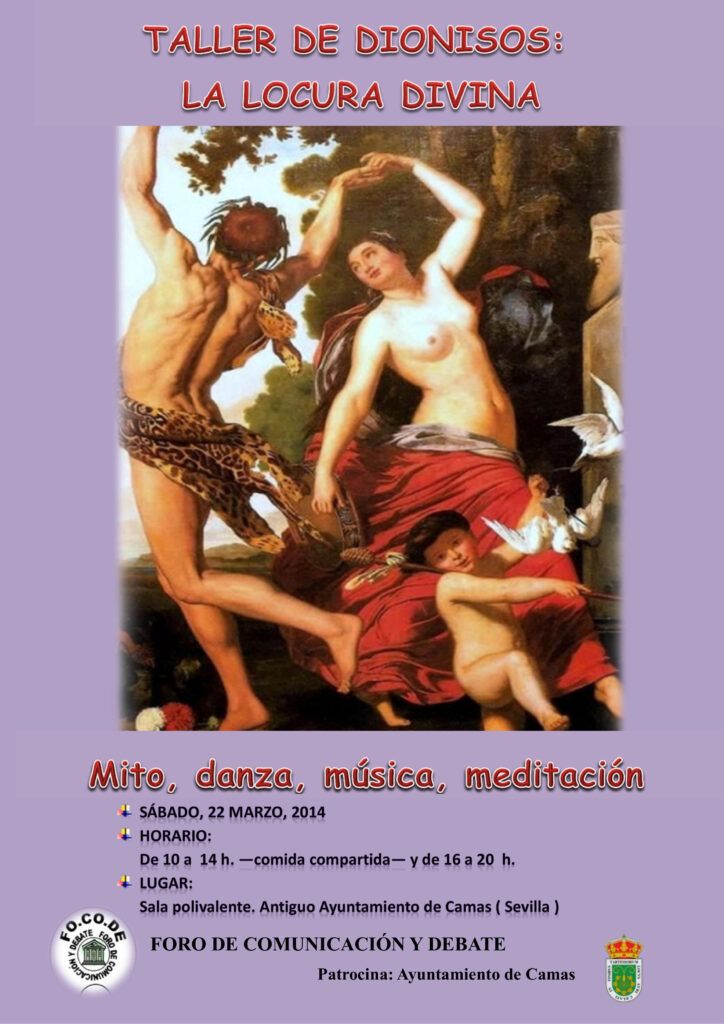 Cartel Talleres de Dionisos, la locura divina