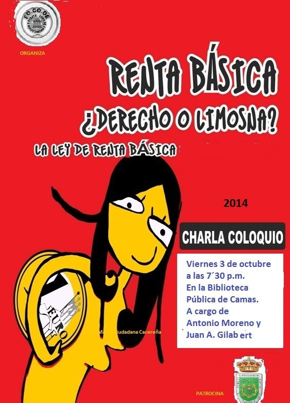 Cartel Conferencia Renta Básica Universal