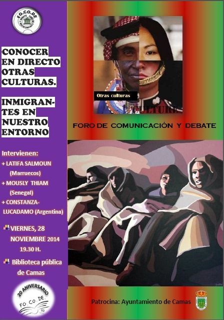 Cartel Conocer en directo otras culturas migrantes Conocer en directo otras culturas migrantes