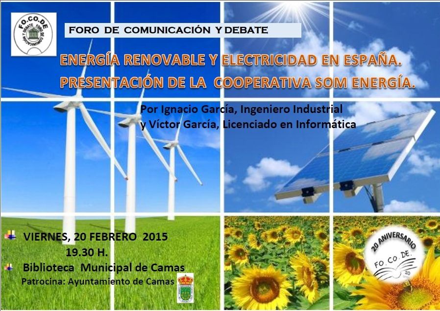 Cartel Energía eléctrica en España, energías renovables en nuestro entorno