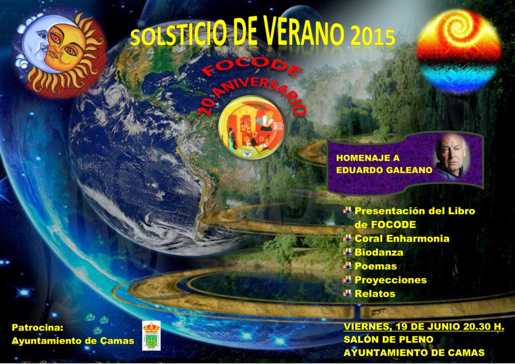 Cartel Solsticio de verano. Clausura del 20 aniversario. 19 junio 2015