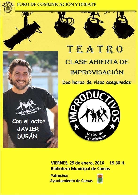 Cartel Taller de Teatro Improductivos. 29 enero 2016