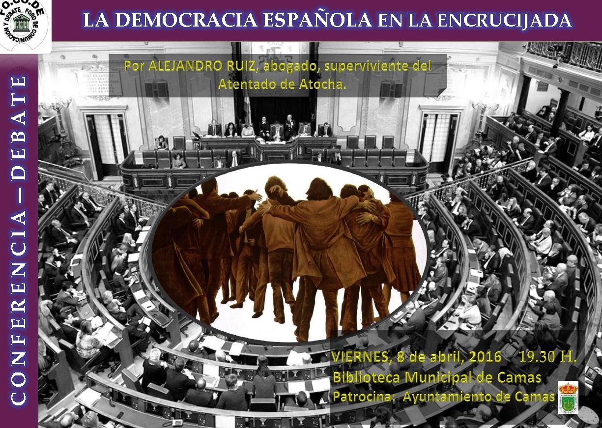 Cartel La Democracia Española en la encrucijada