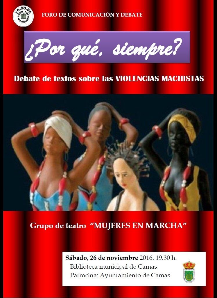 Cartel Cuentaforum, Violencia Machistas. 26 de noviembre 2016