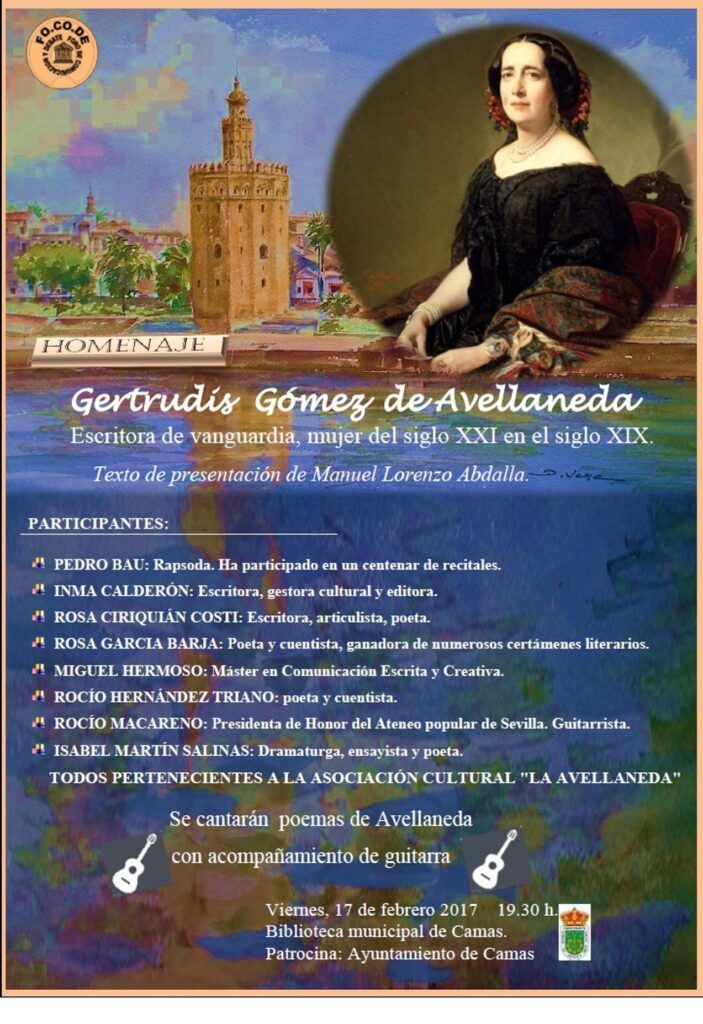 Cartel Homenaje a Gertrudis Gómez De Avellaneda Cartel Homenaje a Gertrudis Gómez De Avellaneda