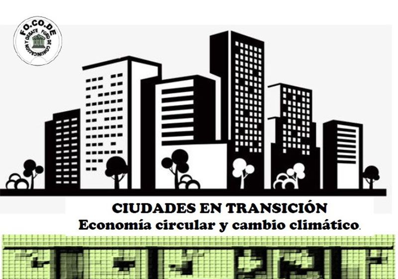 Cartel Mesa redonda: Ciudades En Transición y Economía Circular