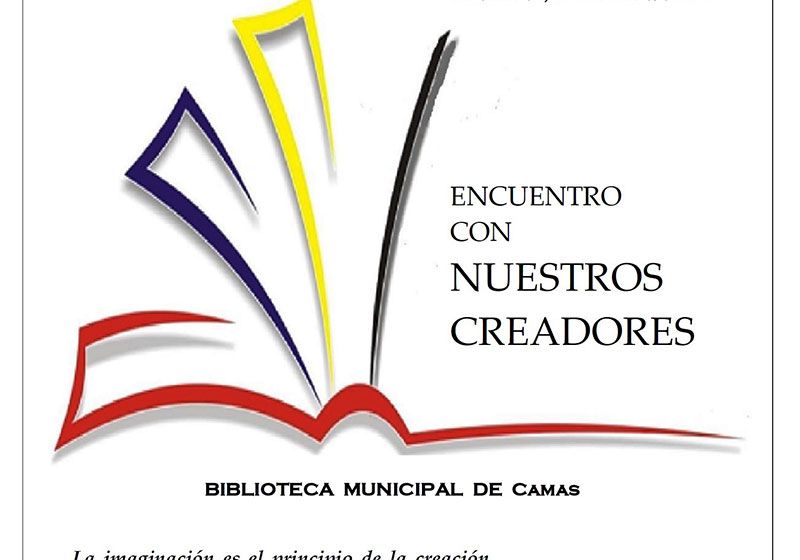 Cartel Mesa Redonda con nuestros creadores, en torno al Día Del Libro. 13 abril 2018