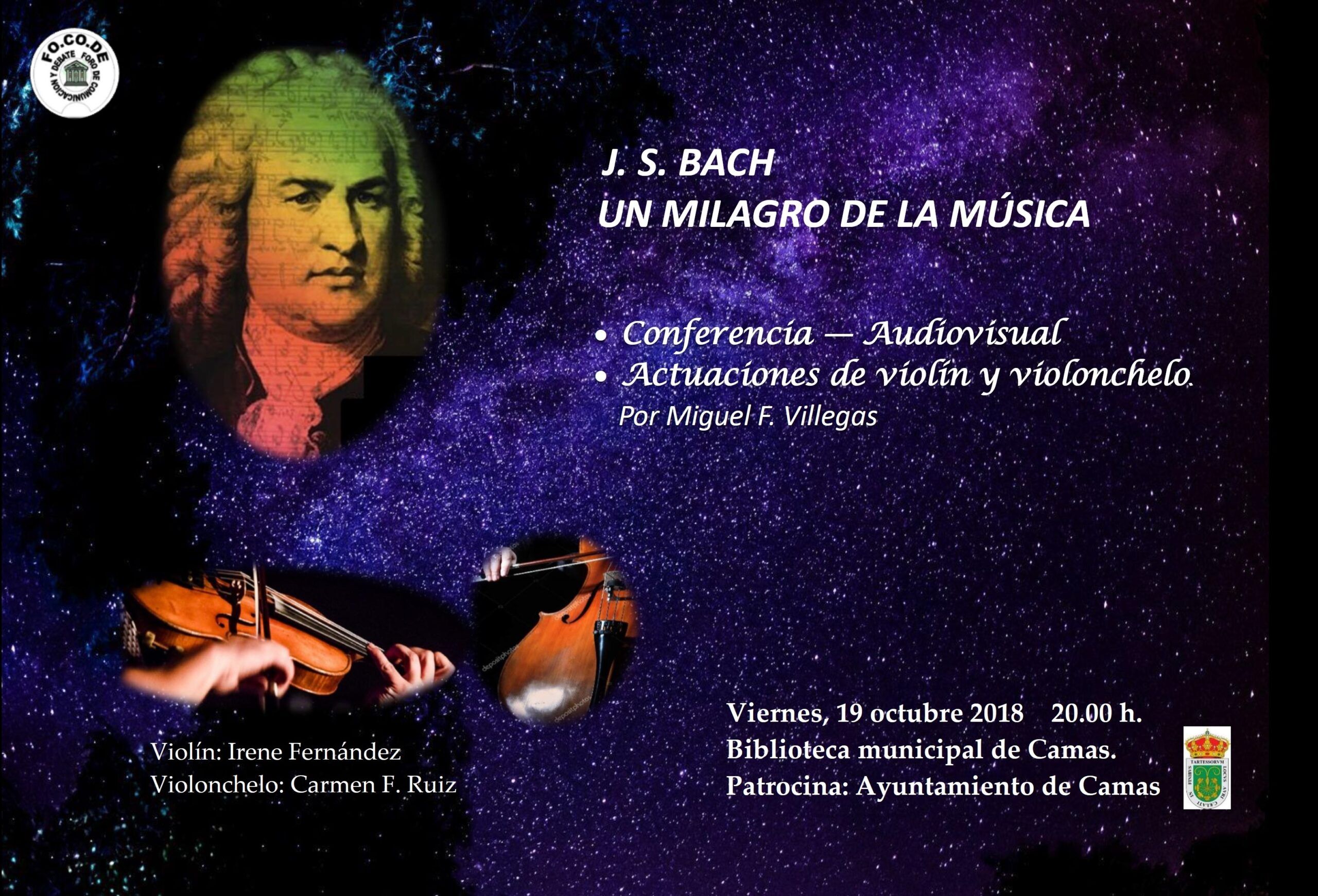 Cartel Conferencia - audiovisual Juan Sebastián Bach