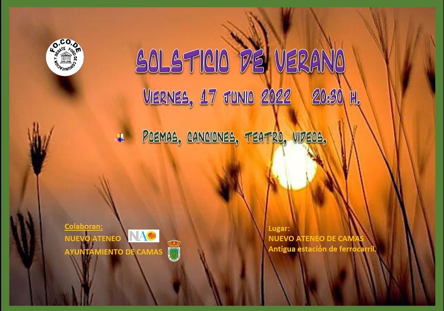 Cartel Solsticio de verano 2022