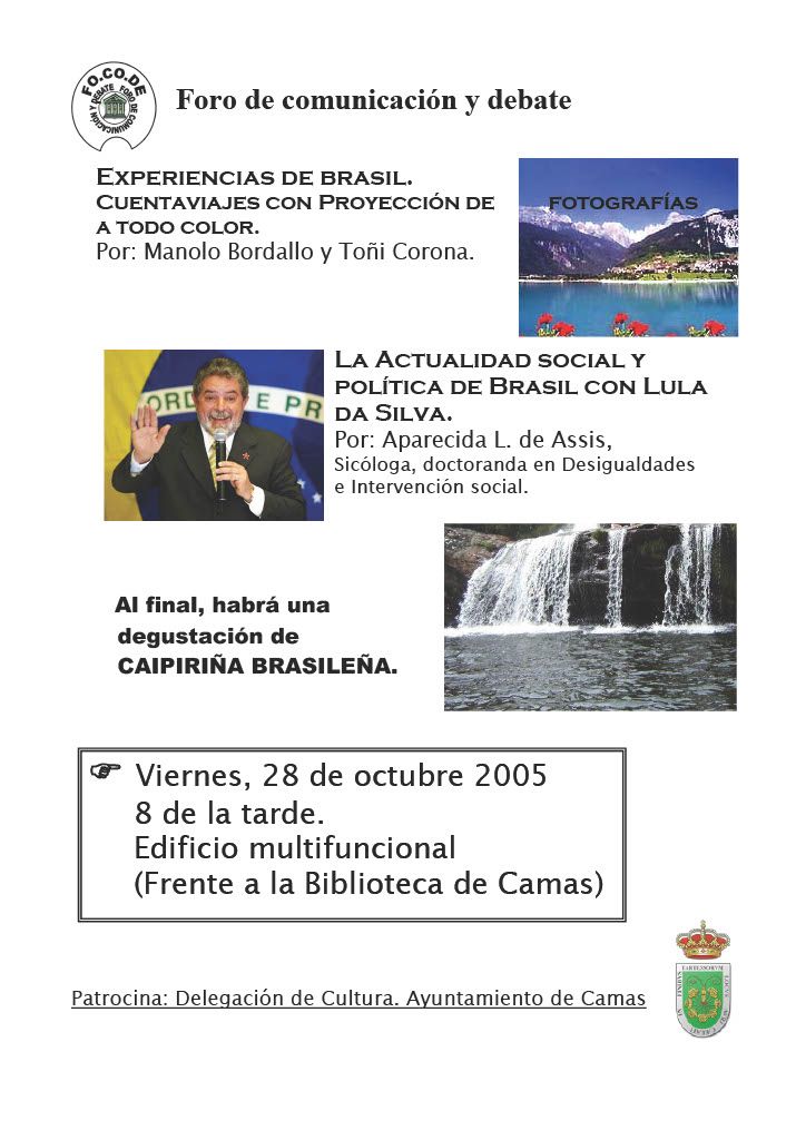 Cartel Experiencias viajeras y actualidad política de Brasil