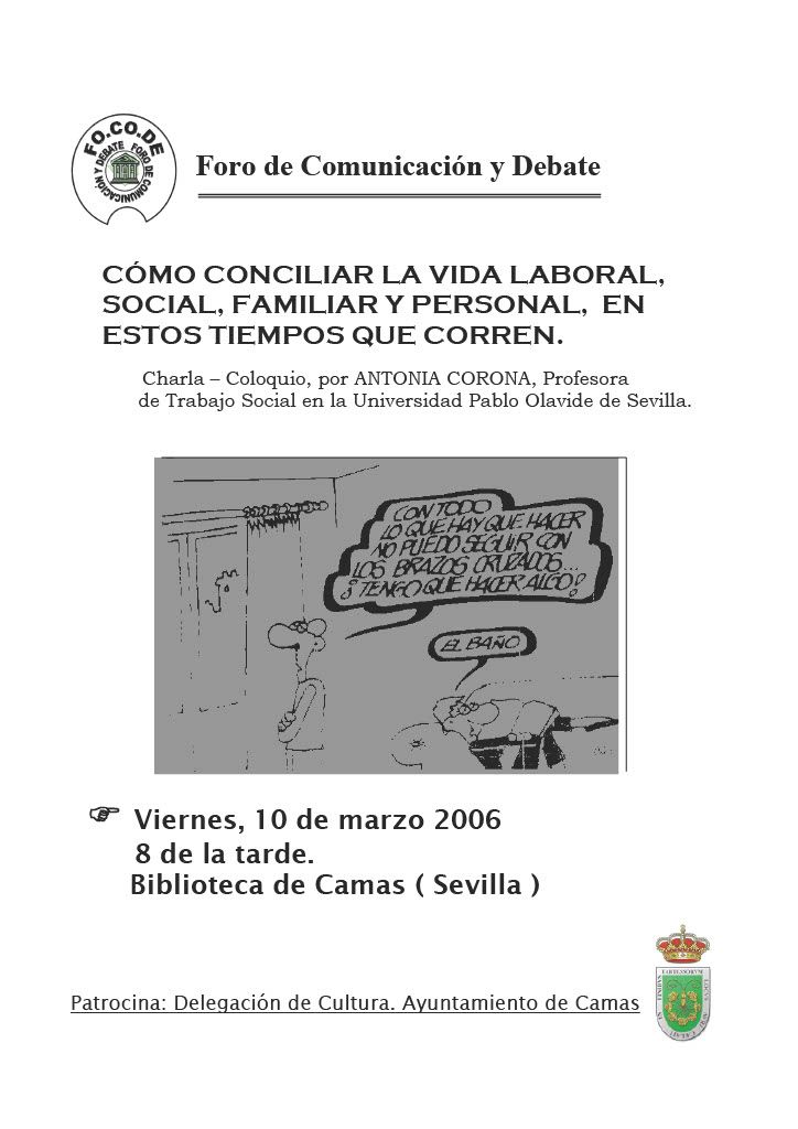 Cartel Cómo conciliar la vida laboral, familiar y personal en estos tiempos que corren