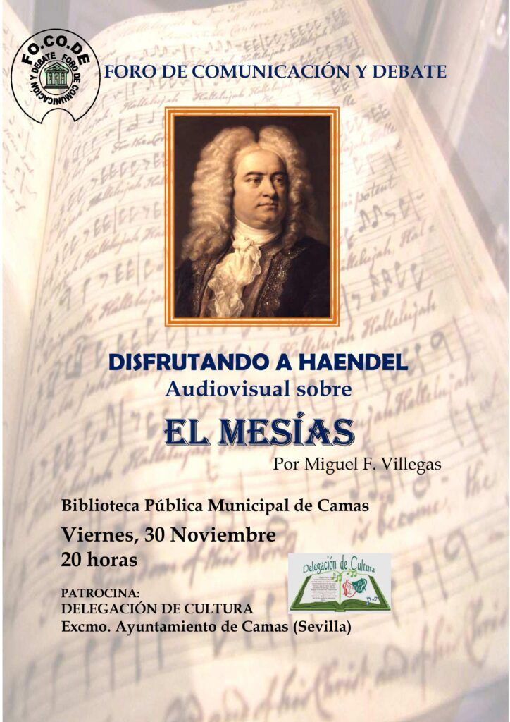 Cartel Montaje Audiovisual sobre El Mesías de Haendel
