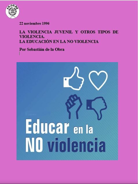 Cartel Educar en la no violencia