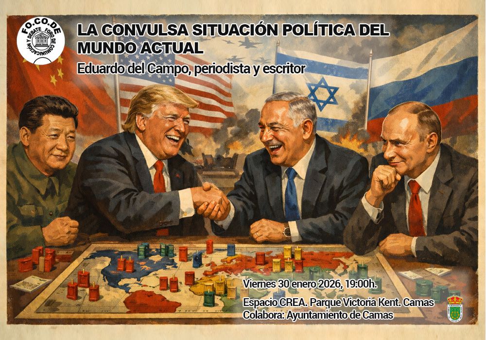 Cartel de la conferencia La convulsa situación actual