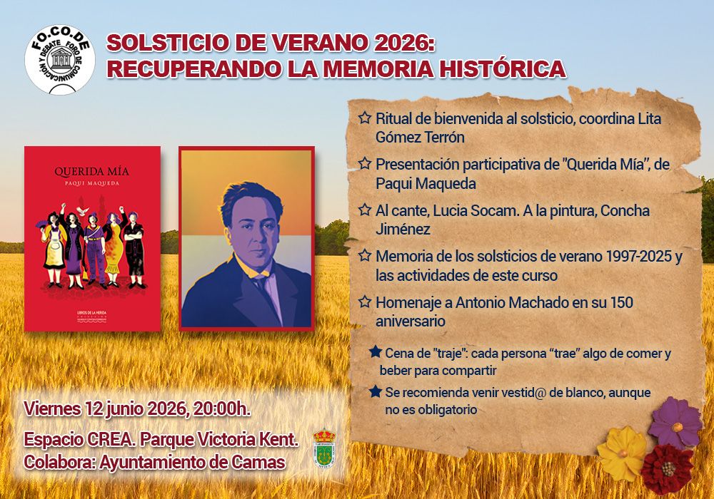 Cartel Solsticio de Verano 2026: Recuperando La Memoria Histórica